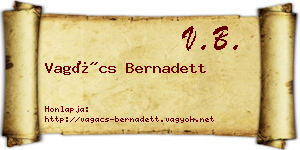 Vagács Bernadett névjegykártya