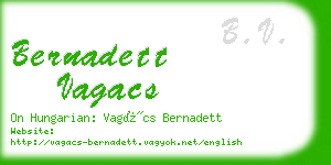 bernadett vagacs business card